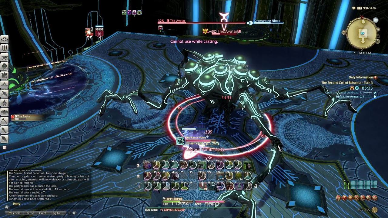 FF14 - T8 - Coils of Bahamut - Avatar (Solo Blue Mage lvl 60 No Echo)