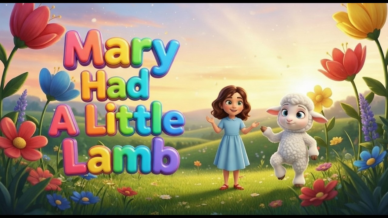 Mary Had a Little Lamb 🐑Classic Nursery Rhyme for Kids Baby & Toddler Sing Along Song, great cartoon
