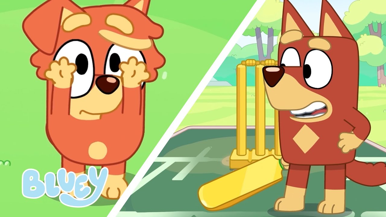 Rusty Hits His Little Sister a Catch 🥰 🏏 💙 | Bluey Season 3 Highlight - Cricket ⭐️ | Bluey