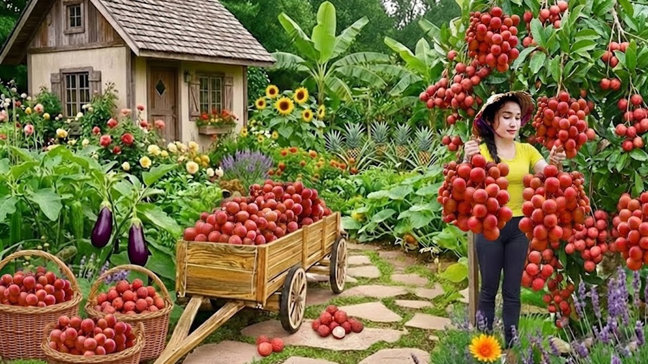 Harvesting wild mulberries continuously for 30 days and taking them to the market to sell-Rural life