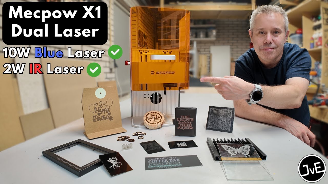 Mecpow X1 Portable IR and Diode laser engraver | #laser #laserengraving #diy