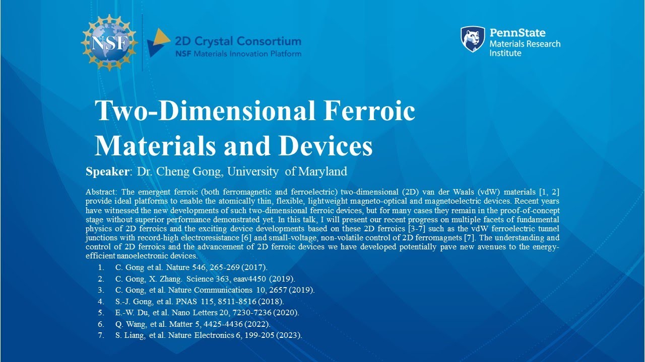 Two-Dimensional Ferroic Materials and Devices