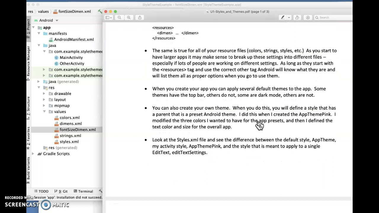 M448: Styles and Themes for Android Studio