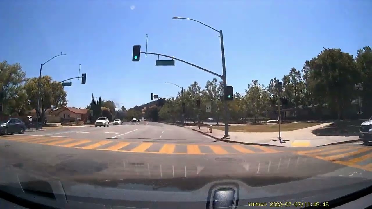 Driving back by Blossom Hill road San Jose USA