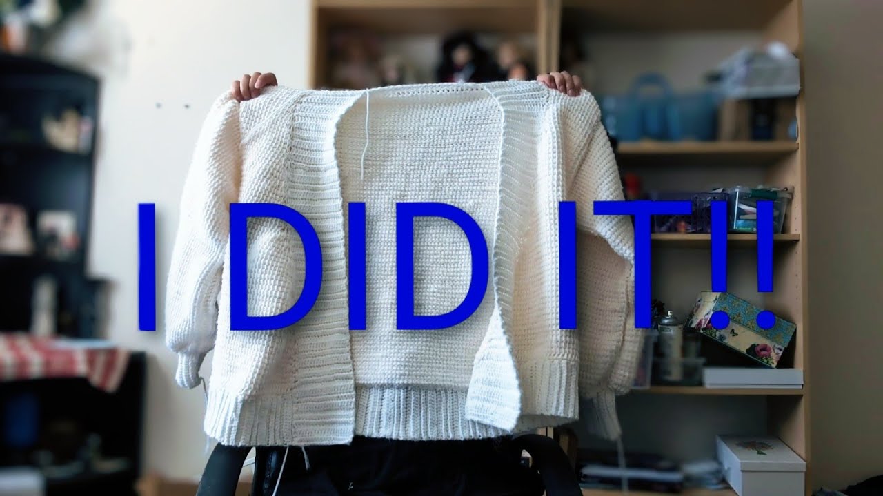 Tunisian crocheted cardigan update!