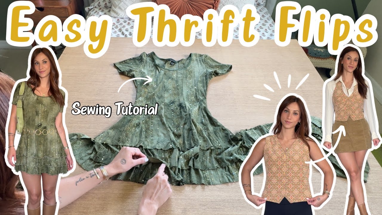Transforming THRIFTED Clothes into My Dream Wardrobe! (EASY Sewing Tutorials)