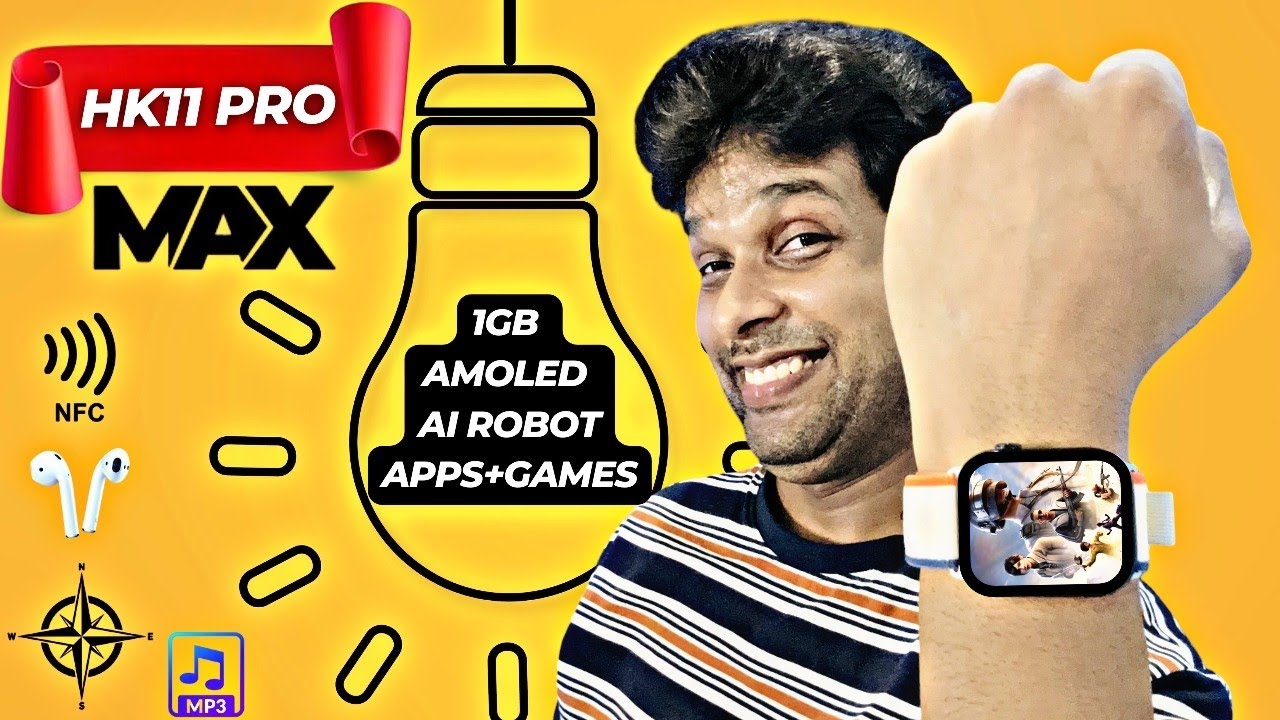 HK11 PRO Max Review 🔥 Super Amoled Display | Ai Robot | Gallery | Storage | Recorder | Apple