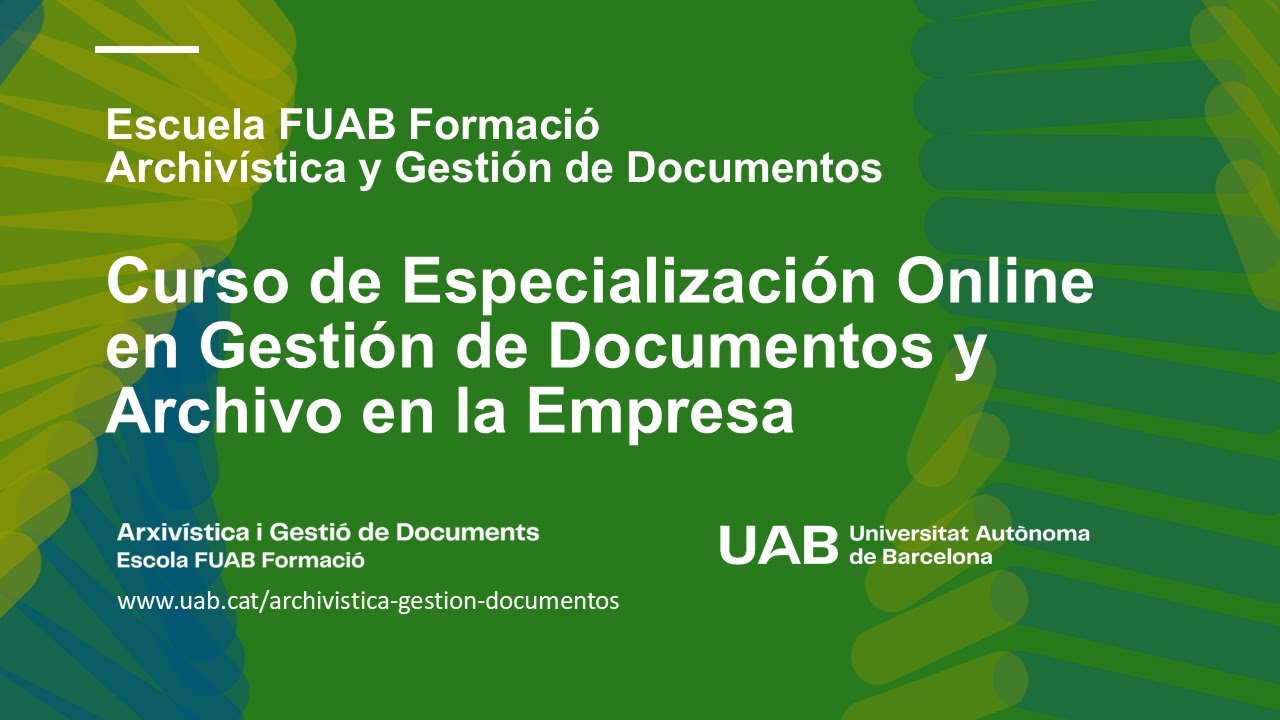 Sesión informativa: Curso Online en Gestión de Documentos y Archivo en la Empresa 2025