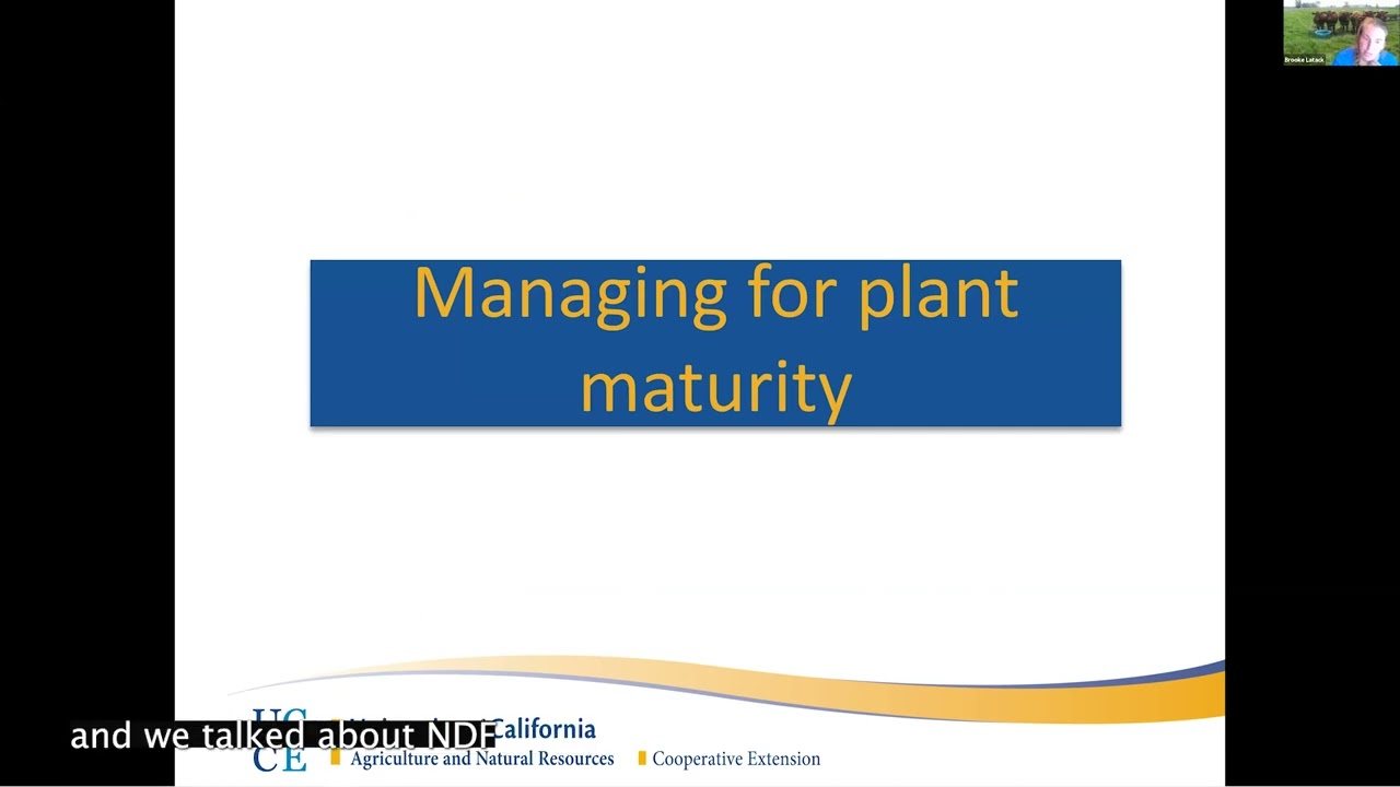 Managing Land & Livestock on Small Acreages: Nutritional Content of Forages with Brooke Latack