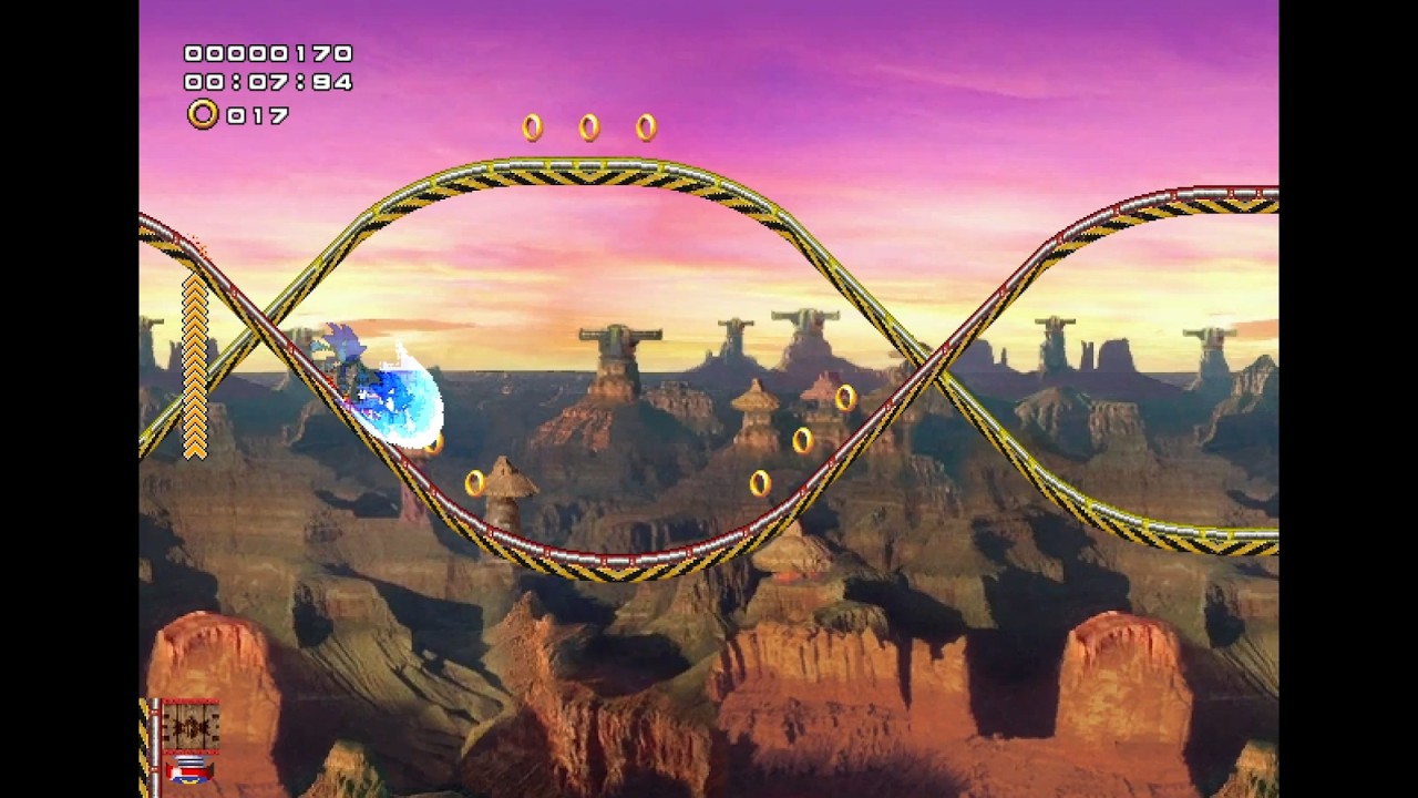 Rail Canyon Zone Grinding Showcase - Sonic into Cyberspace