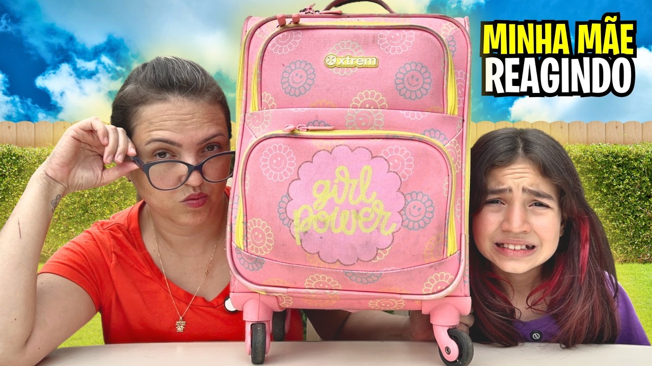 😱 MINHA MÃE REAGINDO AO MEU MATERIAL ESCOLAR NO FINAL DO ANO! 🎒 (MUITO LIXO E NOTAS BAIXAS?!) 😨