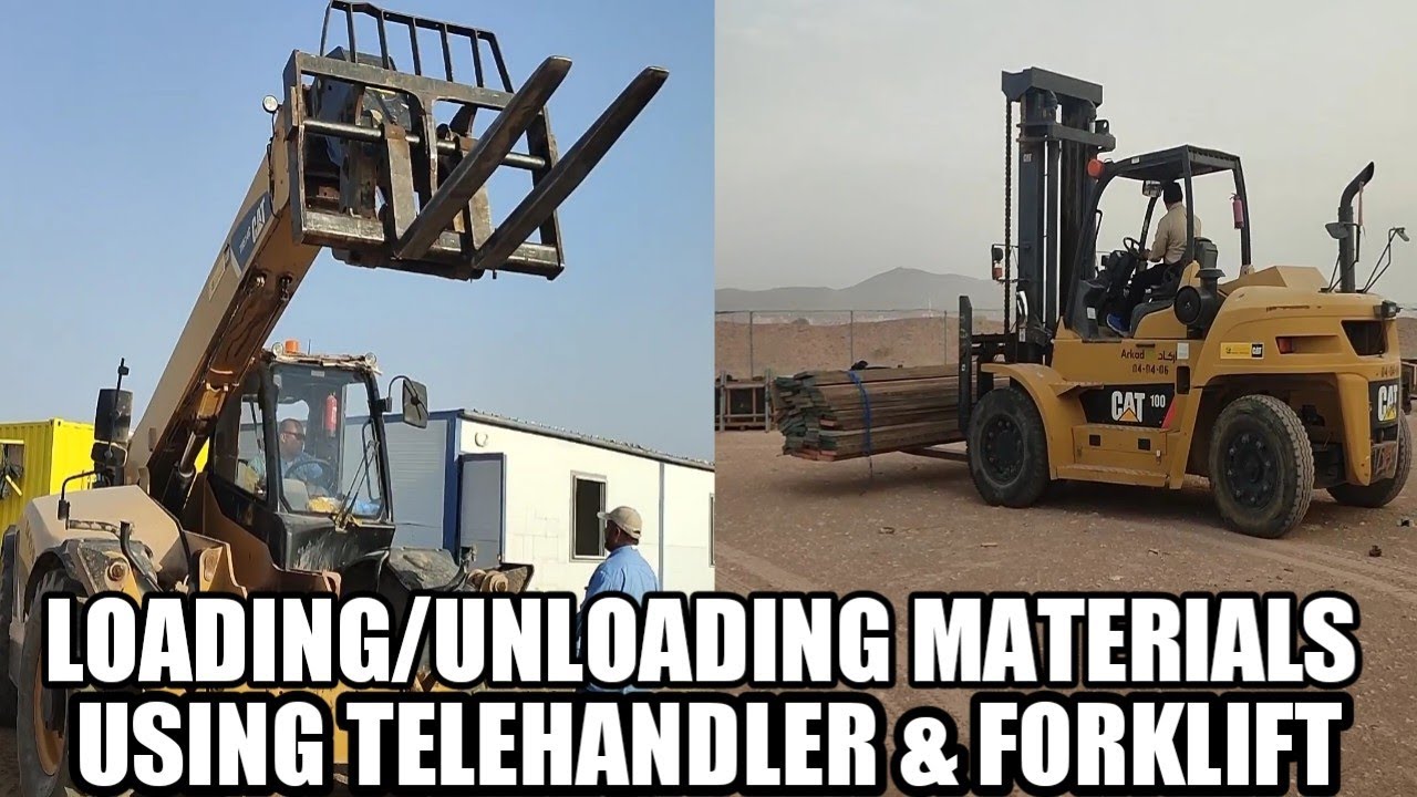 LOADING/UNLOADING MATERIALS USING TELEHANDLER & FORKLIFT