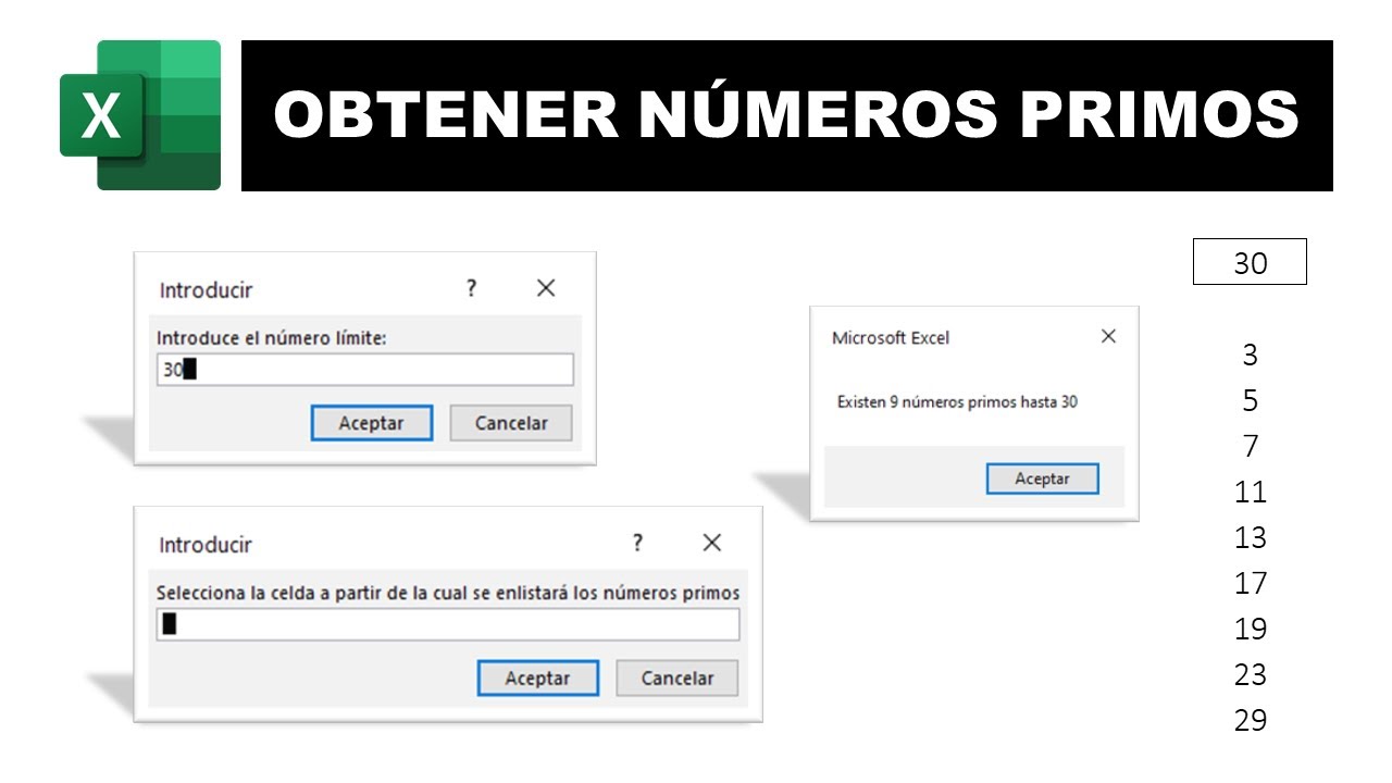 Como obtener Números Primos mediante VBA en Excel 🔂