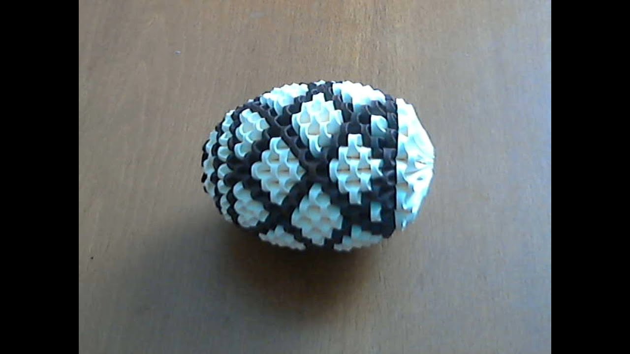 How to make 3d origami Easter large egg