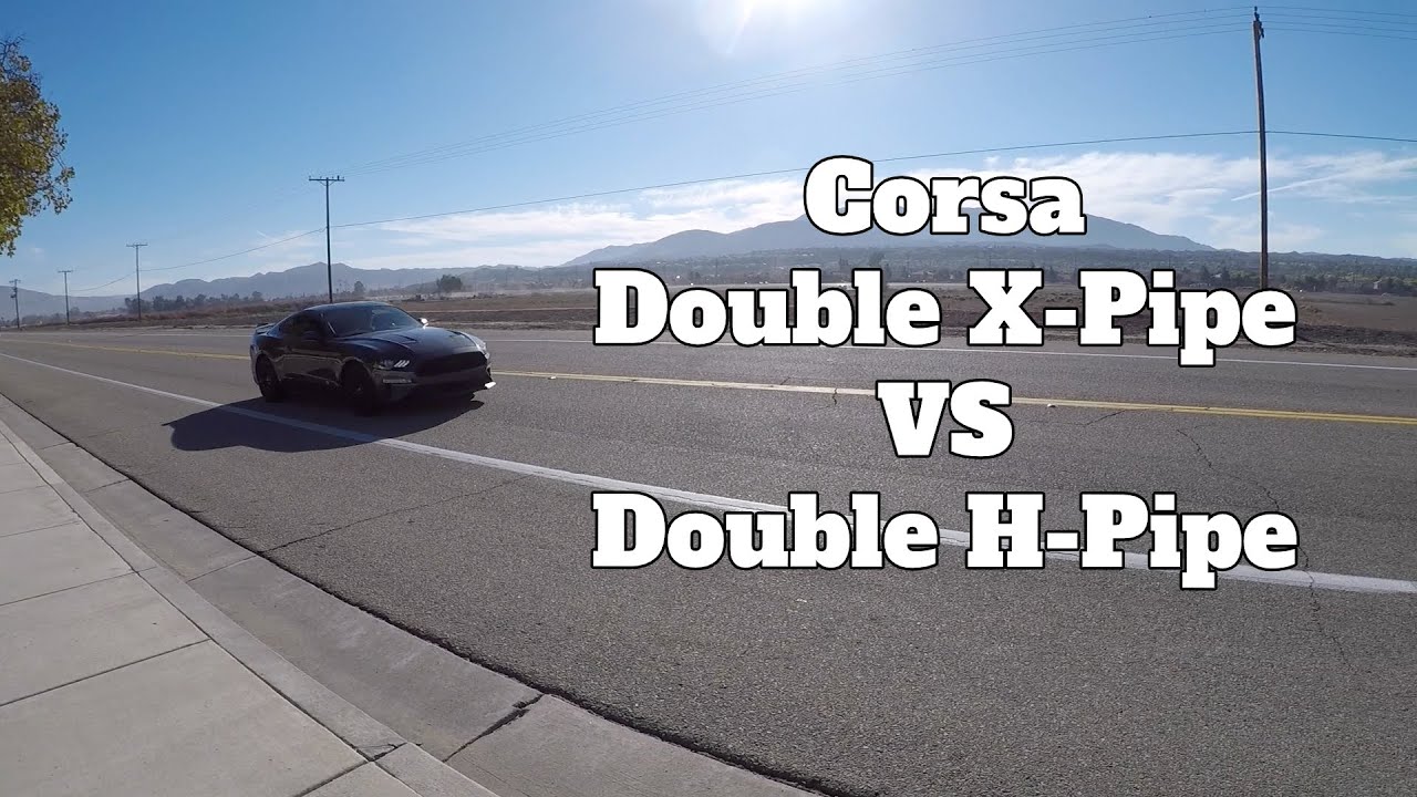 2020 Mustang GT Corsa Sport Double X Pipe vs Double H Pipe Comparison