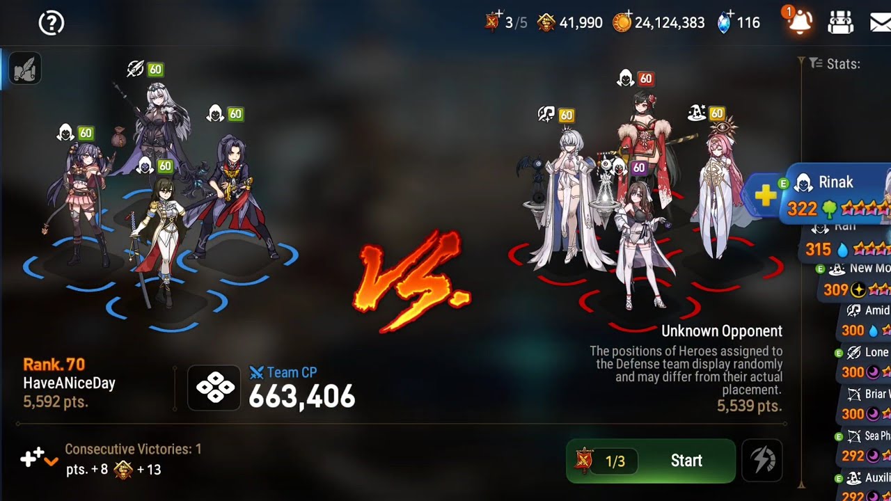 Hecate debut, Epic Seven arena