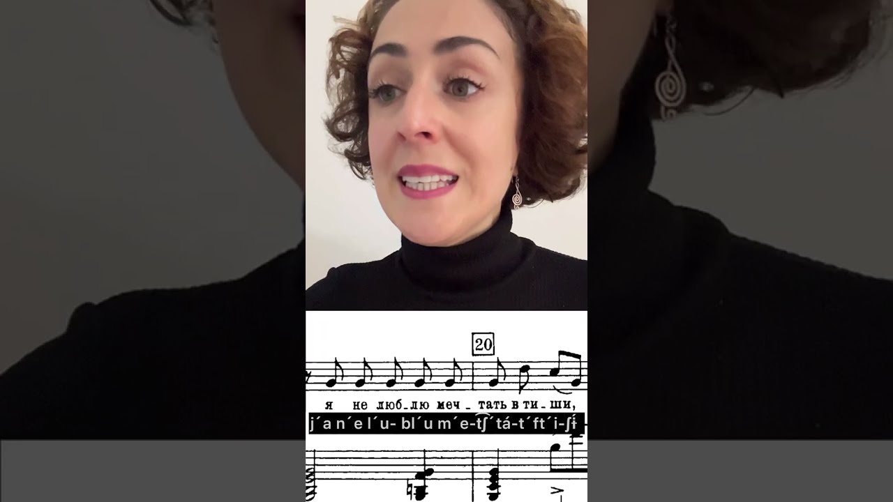 Scene and Olga’s aria from “Eugene Onegin”, text production
