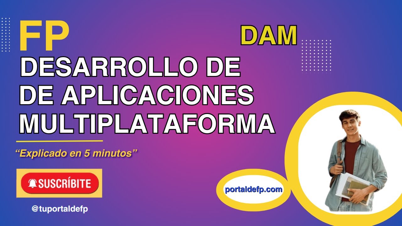 🔴  FP DESARROLLO de APLICACIONES Multiplataforma (DAM). Ciclo explicado en 5 mins.