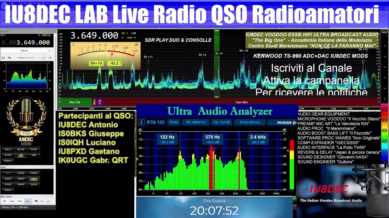 #14 Live QSO  RADIOAMATORI 3.649 MHz 19/03/2026 #ESSB #Audio #HiFi #Voodoo #Broadcast #HAM #RADIO