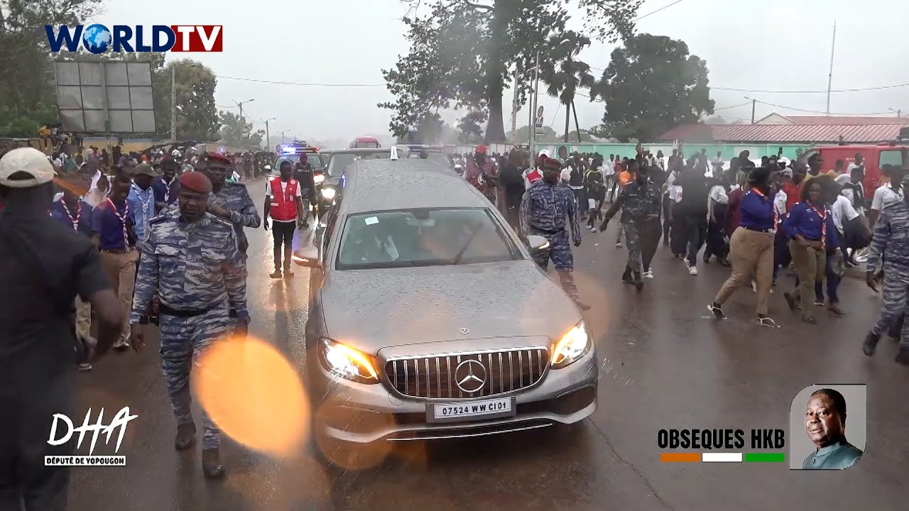 Obsèques HKB : Apres 10h de route le cortège du Pr. BEDIE rentre sur Daoukro sous une forte pluie