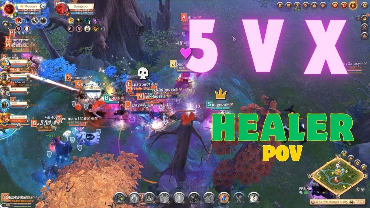 AlbionOnline | 5 v X | Outnumbered Fights | Nature POV | 소규모 | SmallScale l 알비온