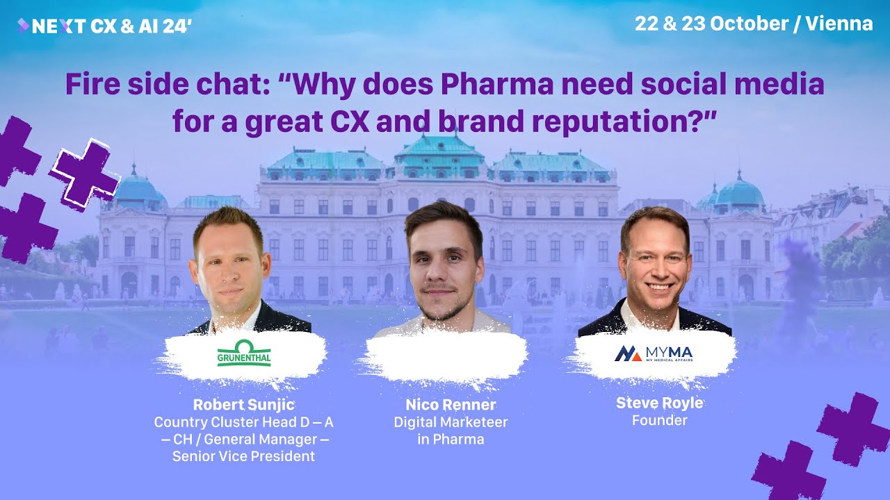DAY 1 - Fire side chat: Why does Pharma need social media for a great CX and brand reputation?
