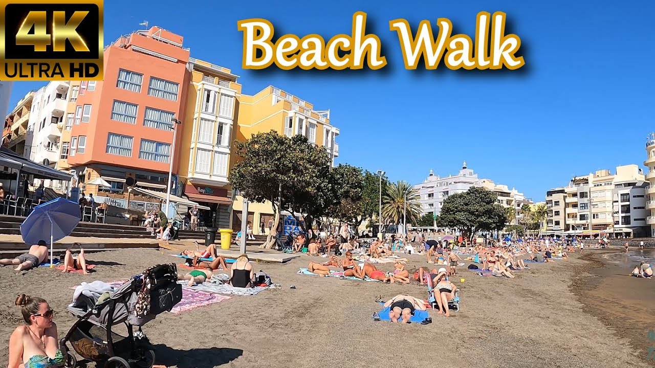 TENERIFE - BEACH WALK | Playa del Médano | Beautiful Weather 🌞 Winter 2022