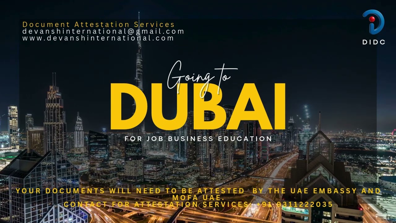 🌍UAE Embassy & MOFA Attestation | DIDC – Your Bridge to the Emirates🌍