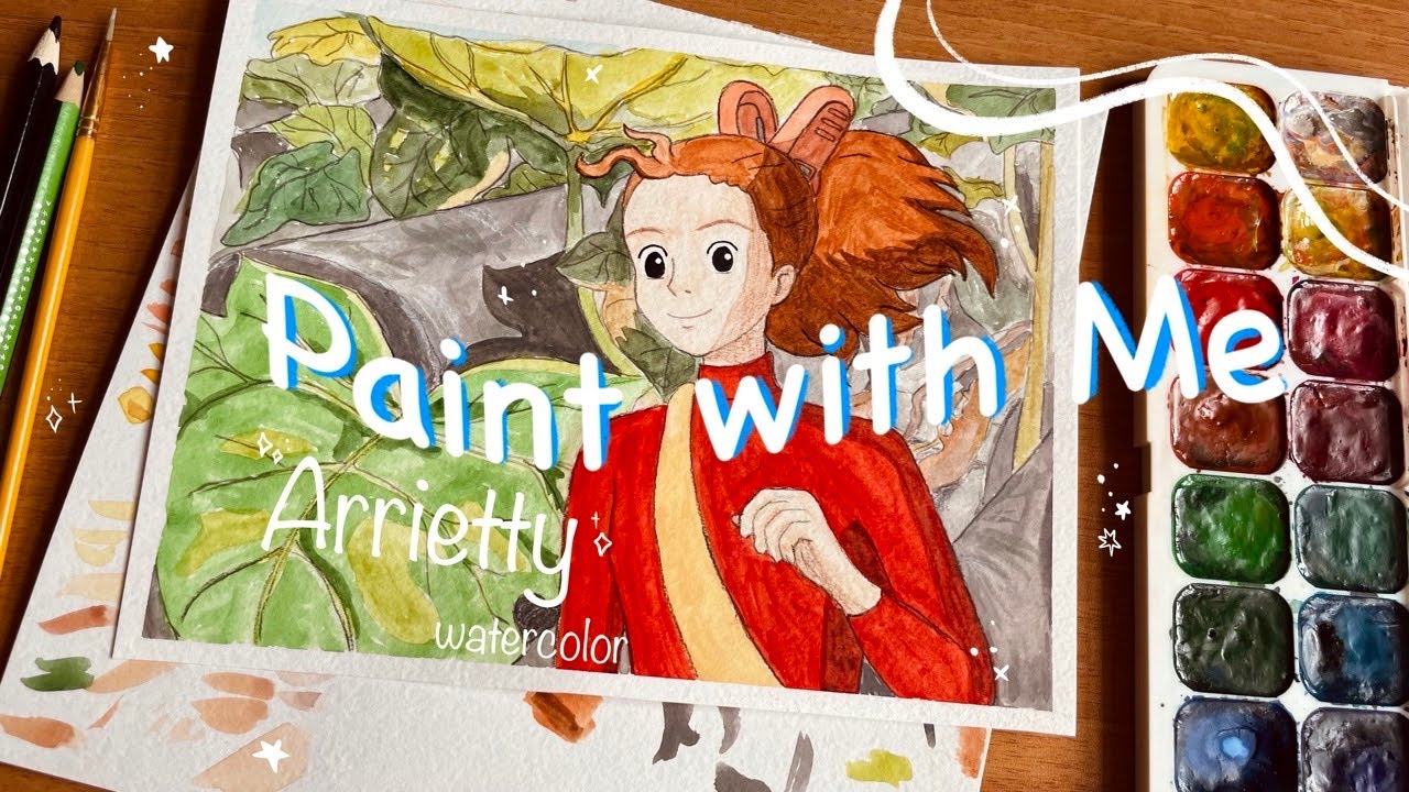 Painting Studio Ghibli Scene | Secret World of Arrietty ✨