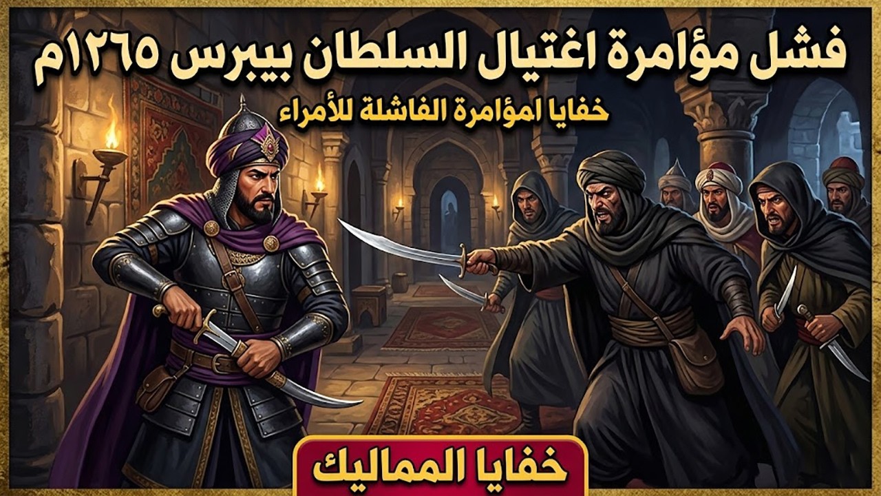 اغتيال السلطان بيبرس 1265م: كواليس المؤامرة الفاشلة للأمراء المتآمرين في القاهرة | خفايا المماليك
