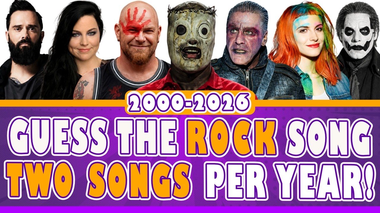 Guess The Song By First Line | Two Rock Songs Per Year 2000-2026 🎸 Music Quiz