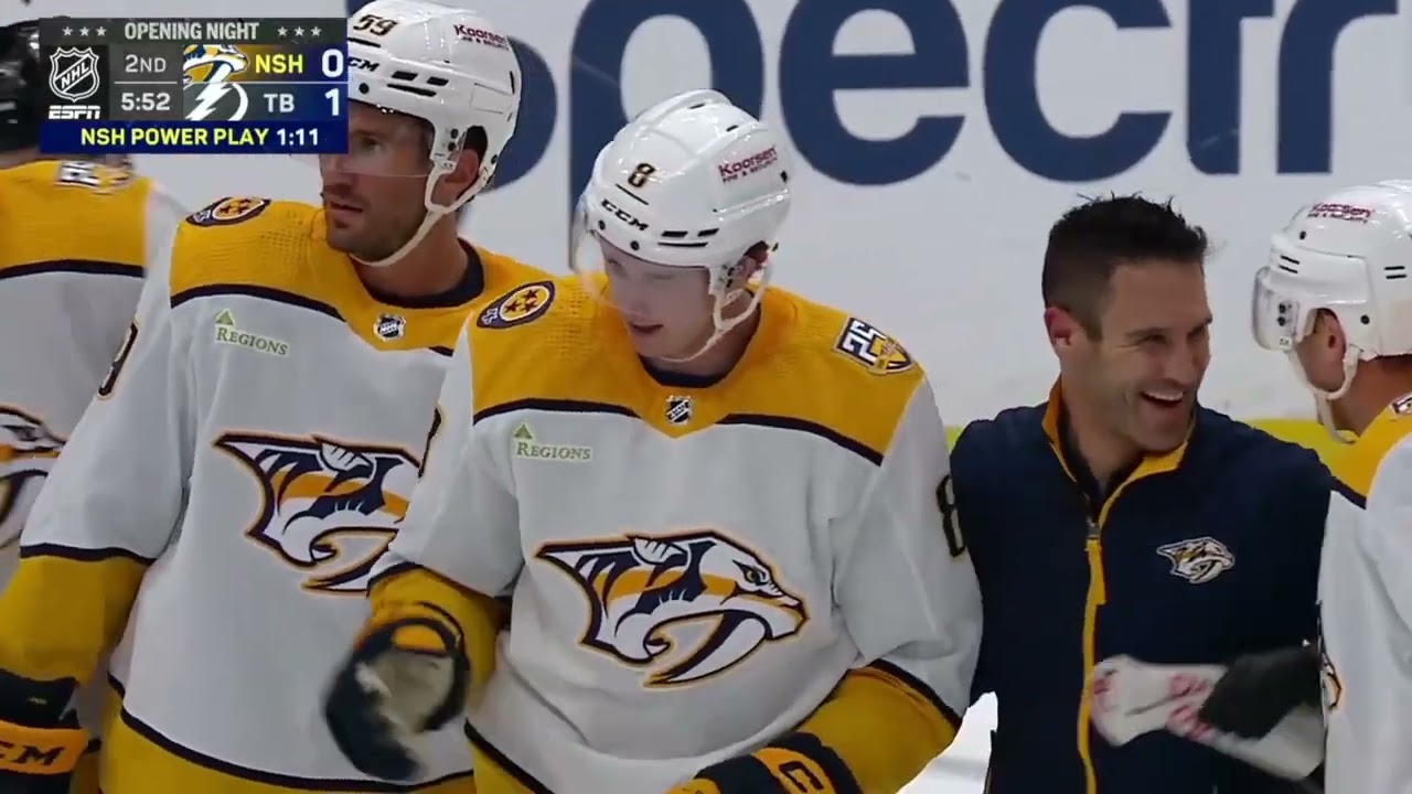 Cody Glass hit in head with slapshot from Tyson Barrie