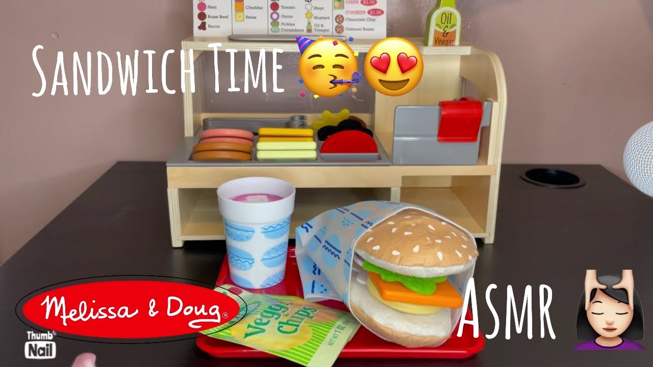 ASMR | Sandwich Time 🥪 | Unboxing Melissa & Doug Toy