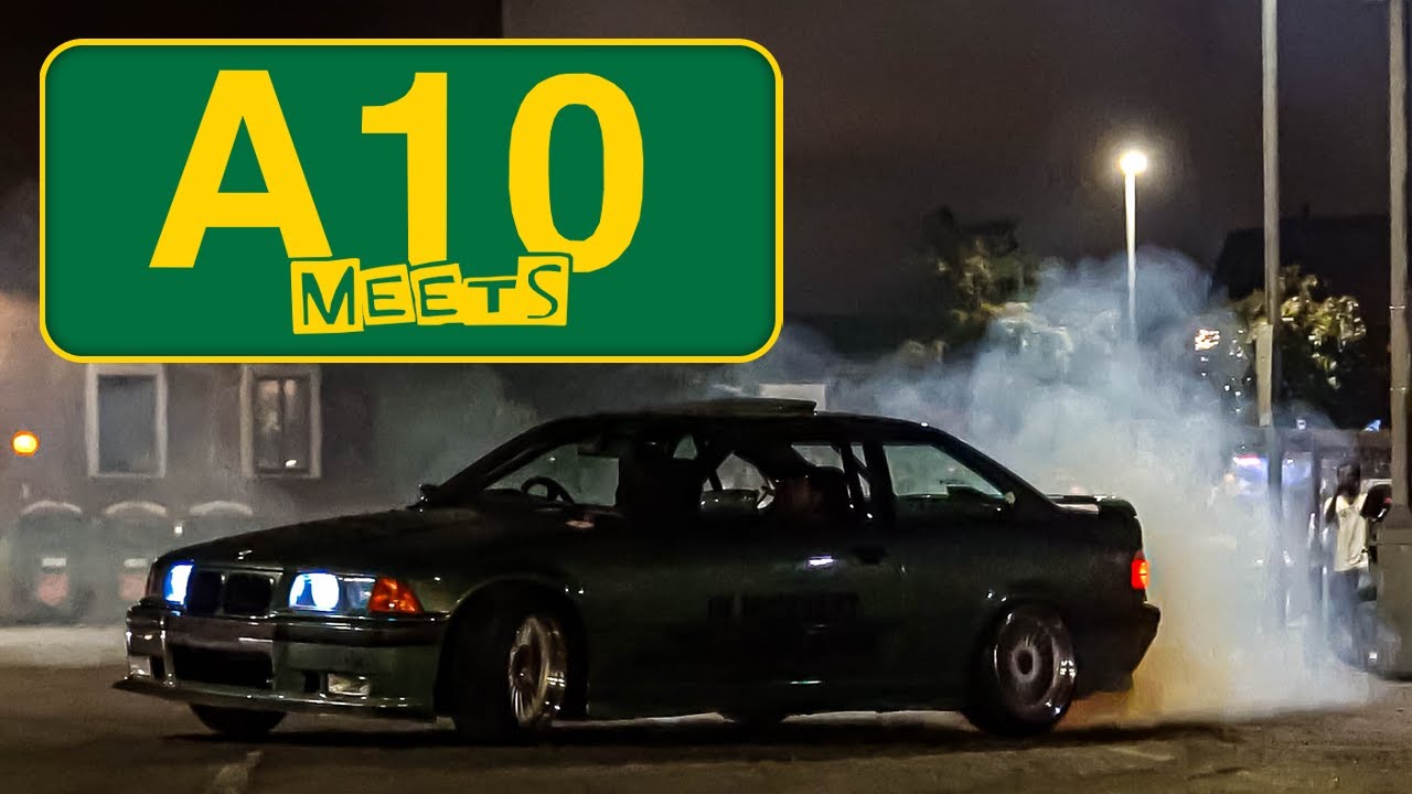 Cars Leaving North London Car Meet Sideways! - A10 Meets