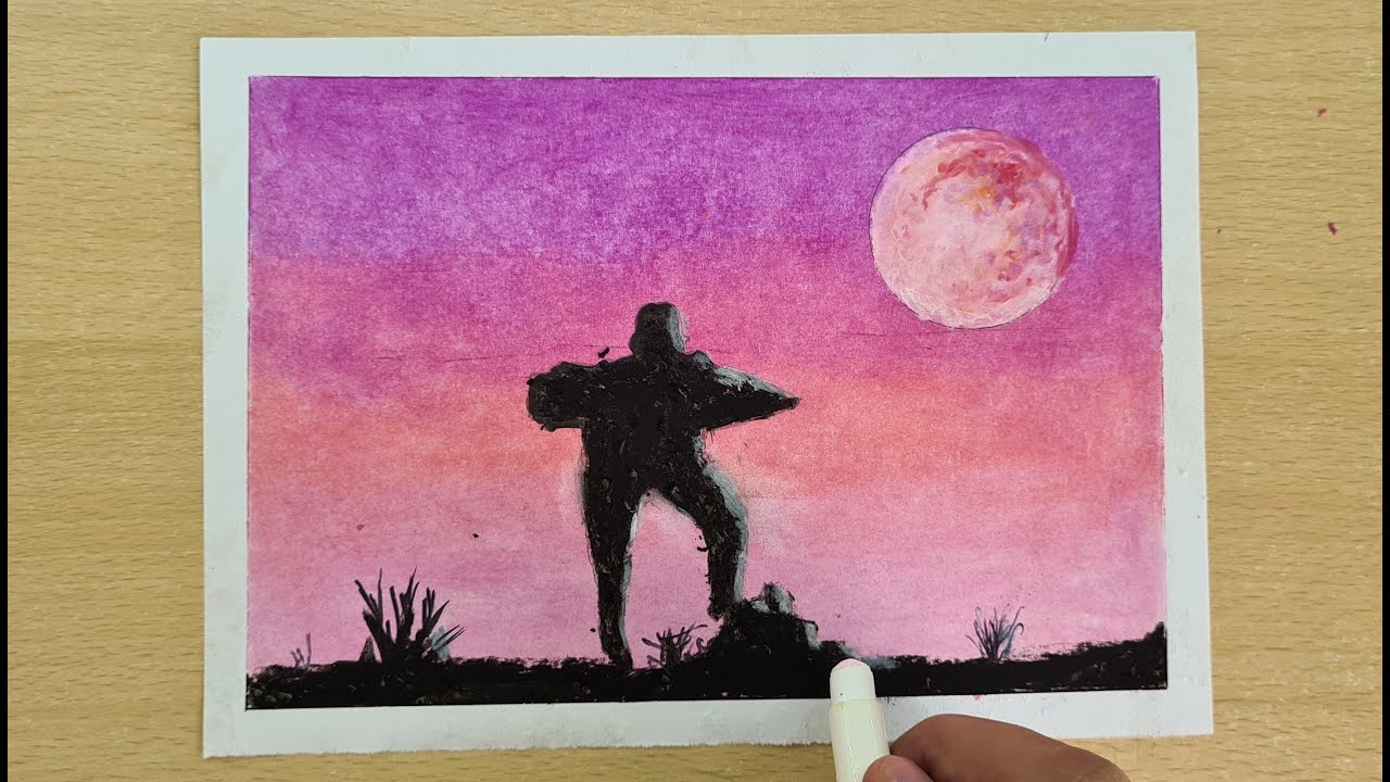 seyit onbaşı pastel boya çalışması seyit onbaşı çizimi pastel kalem manzara çizimi