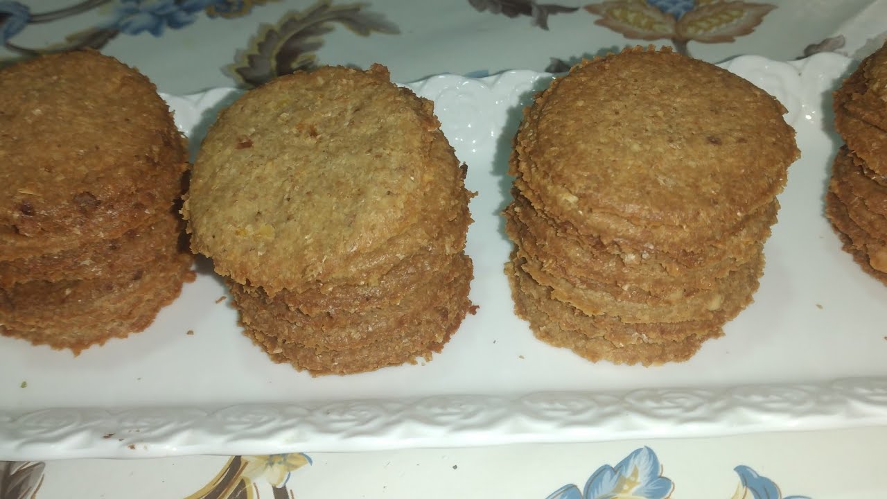 بيسكوي السمسم والفول🥜 السوداني 🍊عالي البروتين Sesame and Peanut Biscuits