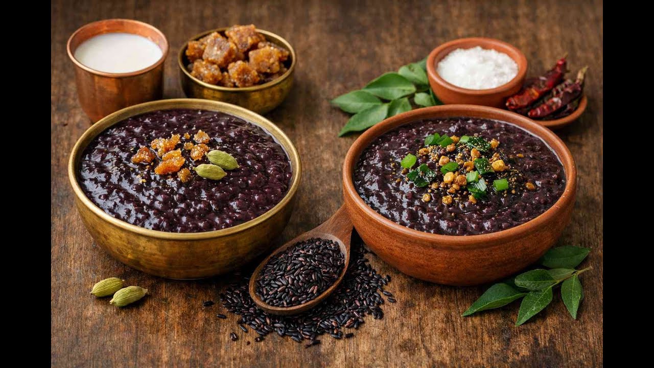 👉கருப்பு கவுனி அரிசி☘️ உடல் பலம் மற்றும் பாரம்பரிய ஆரோக்கியம் தரும் கஞ்சி😋