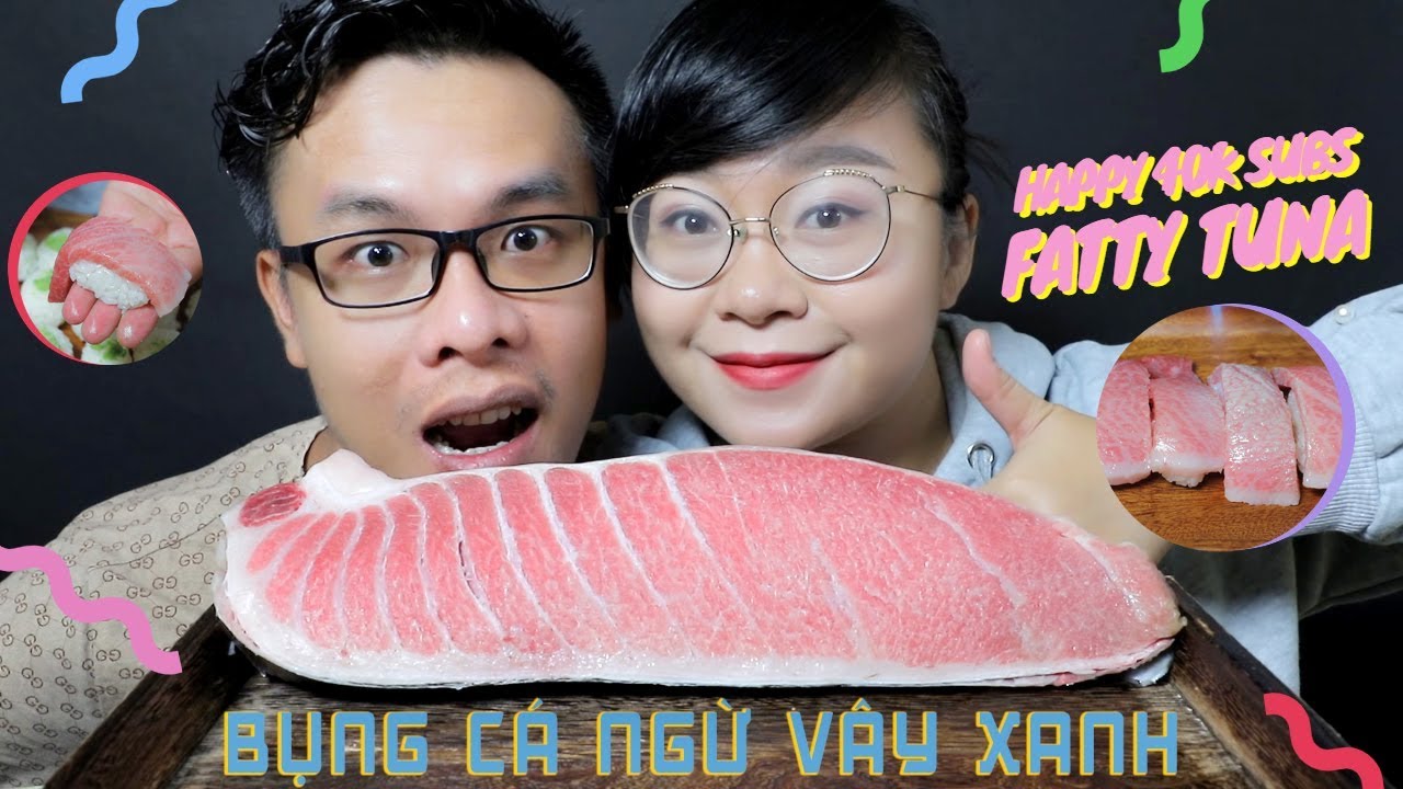 MUKBANG ĂN TẢNG BỤNG CÁ NGỪ VÂY XANH (OTORO) ĂN MỪNG CỘT MỐC 40K SUBS | LIBI TV