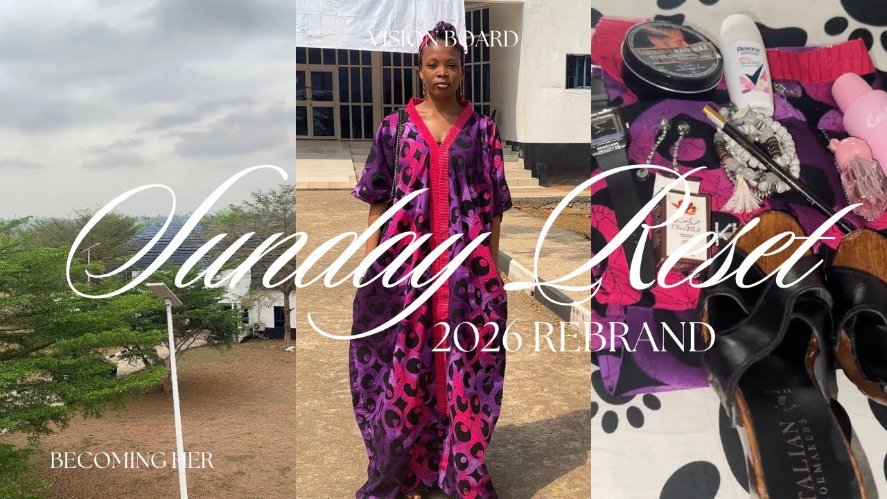 SUNDAY RESET| New year better me, 2026 rebrand: Vision board, Becoming HER