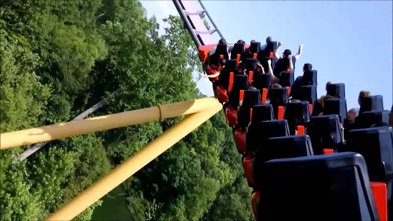 Busch Gardens: Apollo's Chariot / On Ride POV / June 20, 2015