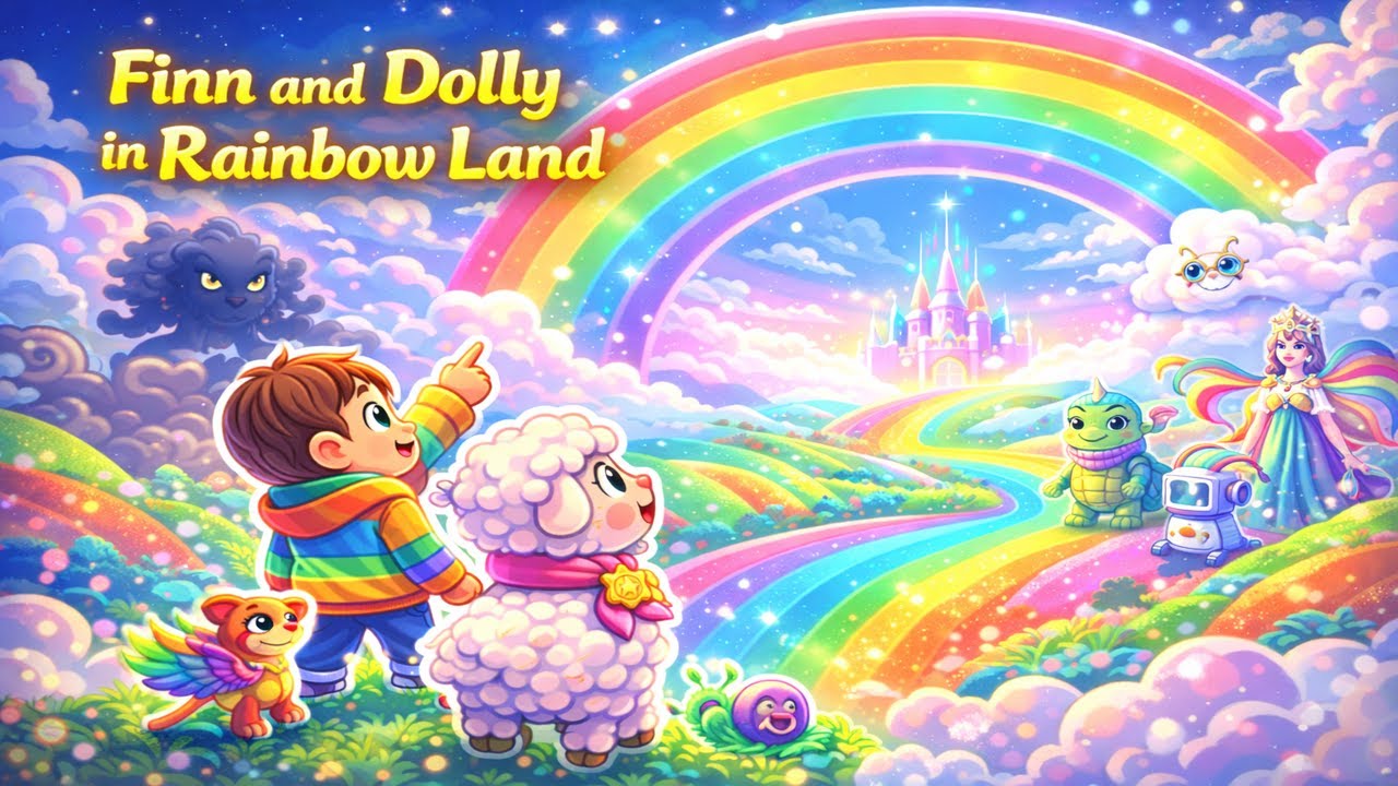Finn and Dolly in Rainbow Land 🌈 | Calm Adventure & Color Magic | 3D Kids Cartoon