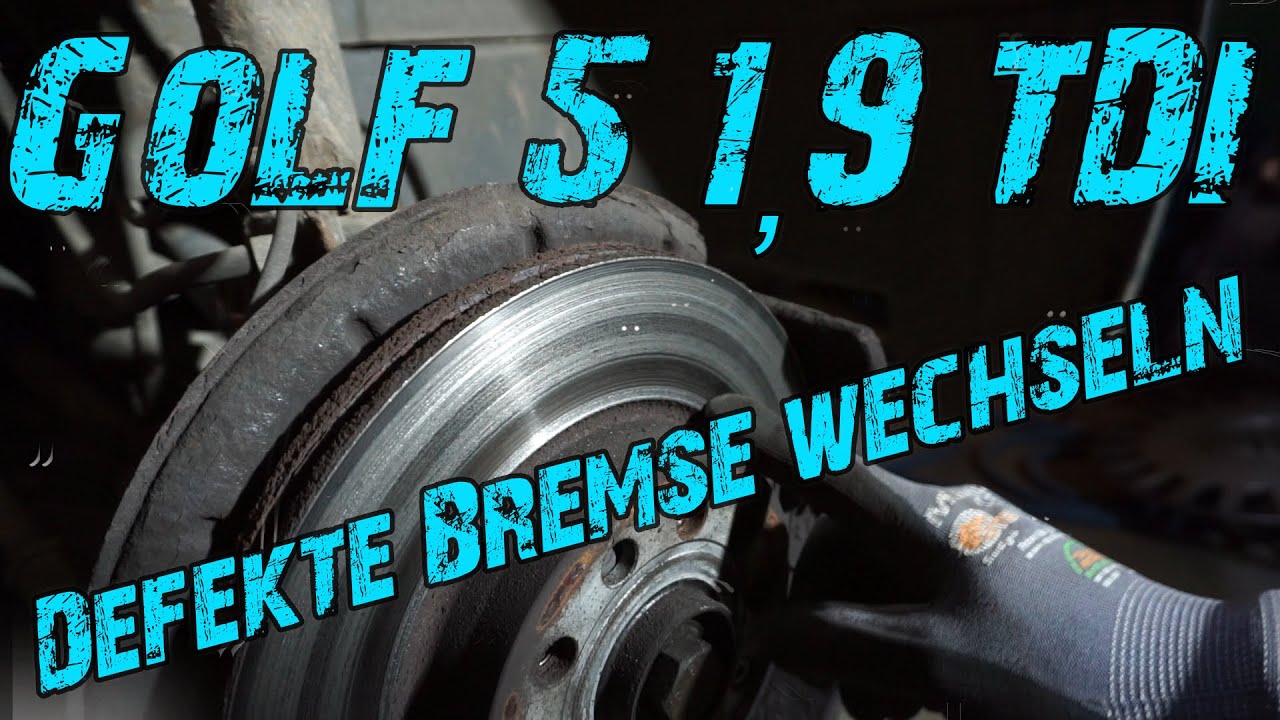 VW Golf 5 1,9TDI Anleitung / Bremse wechseln vorne (Deutsch)
