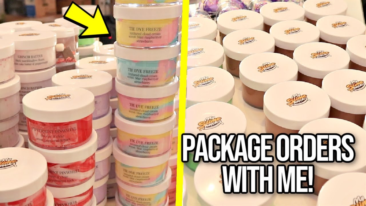 PACKAGE MY SLIME ORDERS WITH ME!