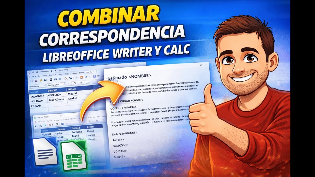 Combinar correspondencia con LibreOffice Writer y Calc
