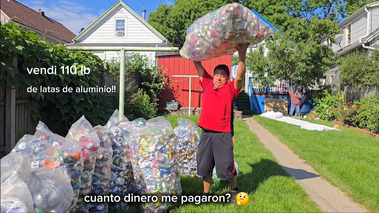Cuanto dinero me pagaron?  vendi 110 lb de latas de ALUMINIO !  🤑 🤔 