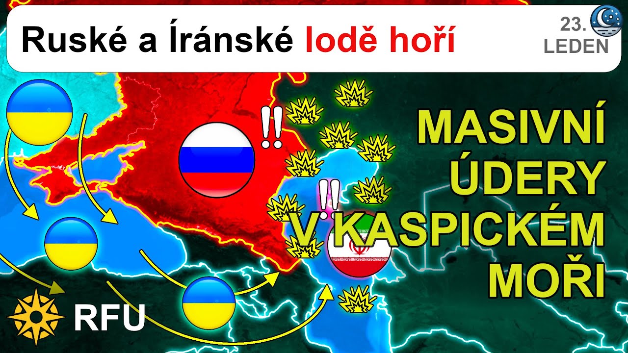 23.leden: Ukrajina úspěšně útočí svými drony v Kaspickém moři