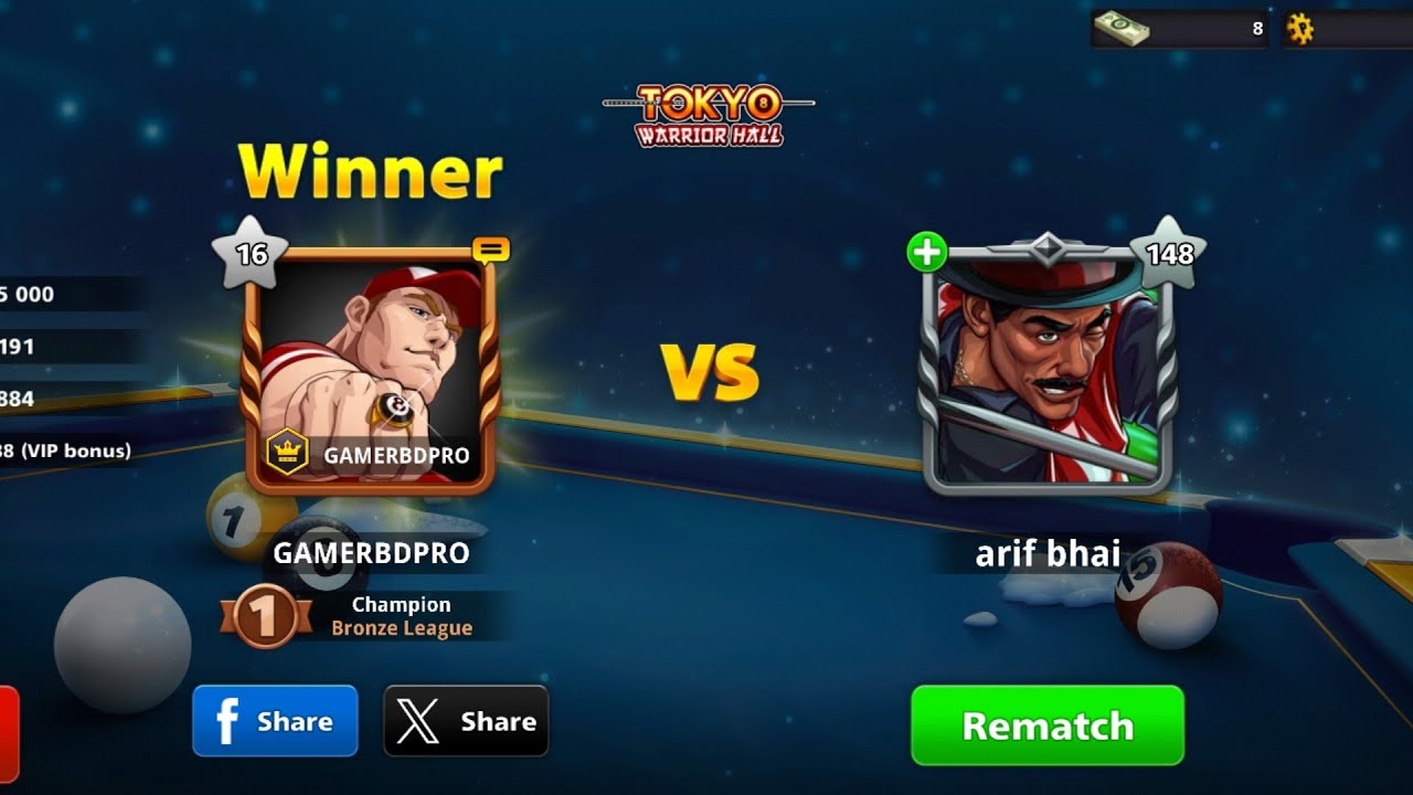 8 Ball Pool New Gameplay Unlocked! 😍 || 8 Ball Pool Live By GAMERBDPRO
