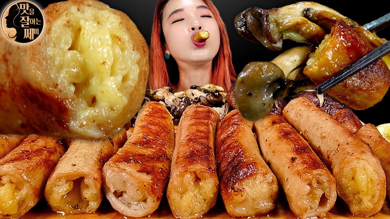 [Mukbang]🤤뚱뚱!탱탱한~뚱대창먹방! 소대창!통대창! 바삭촉촉 육즙팡팡 통대창 구워먹기😋GRILLED BEEF LARGE INTESTINES DEACHANG ASMR | 쎄미