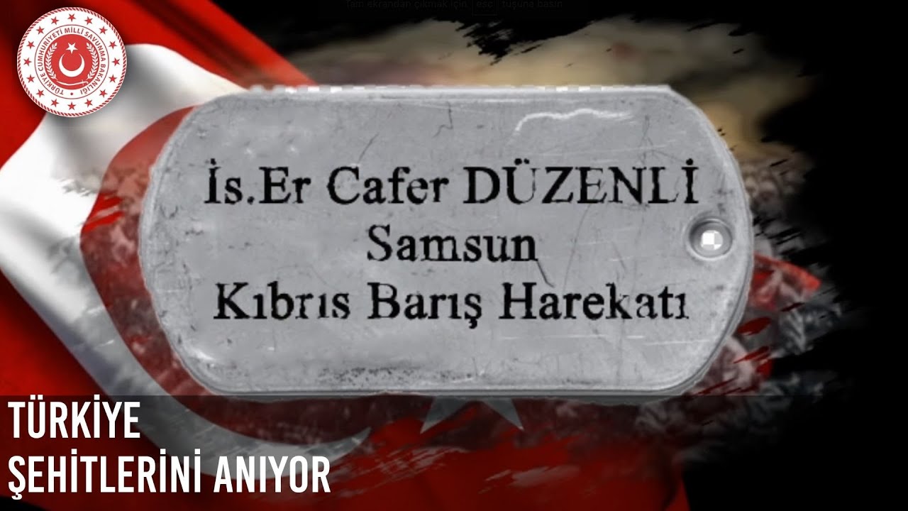 Türkiye Şehitlerini Anıyor - İs. Er Cafer Düzenli (Samsun)