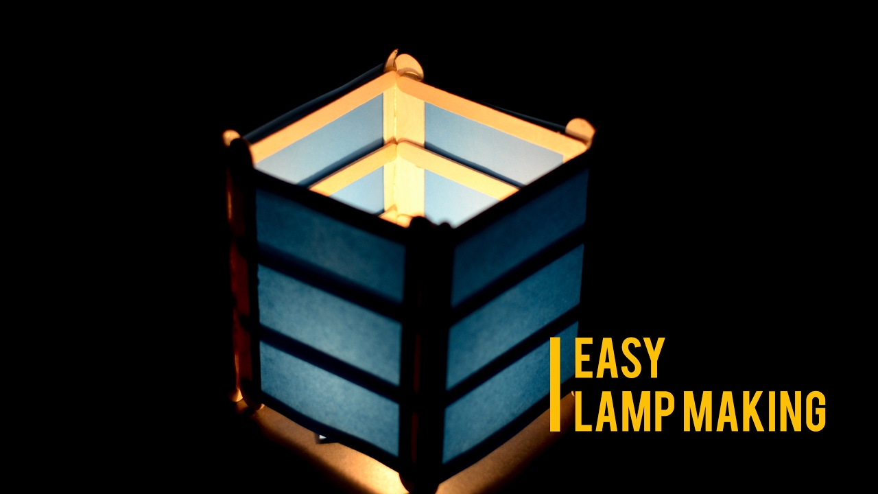 How to make a mini candle lamp | Turn ice cream sticks to beautiful lamp/lantern | Life Hacks |